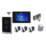 Kit Videoportero Dahua Monitor Ip Touch De 7  Wifi Chapa