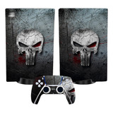 Skin Compatible Consola Ps5 Standard Punisher