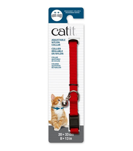 Catit Collar Breakaway Rojo Para Gatos