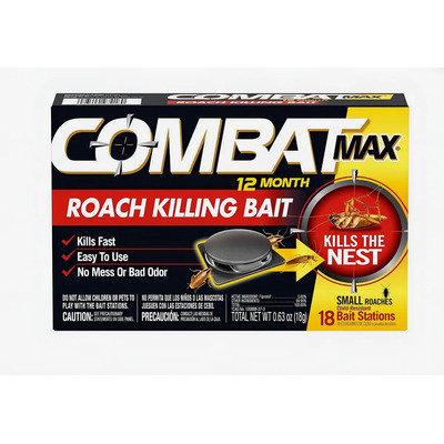 Combat Max Mata Cucarachas Cebo Pack 18 Trampas Silencioso 18g | Envío gratis