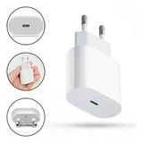 Tomada Turbo Compatível Com iPhone 11 12 13 14 Tipo C 20w Cor Branco