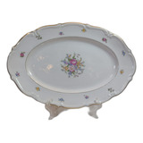 Antiga Travessa Oval Em Porcelana Polonesa - R 12076