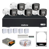 Kit 5 Câmeras Intelbras Full Color 1220b Dvr 8ch Mhdx 1108c