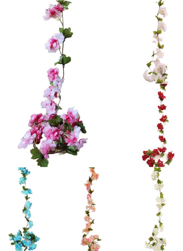 Guirnalda Flores Cerezos Artificial 2. 2m, Traer 72 Flores 