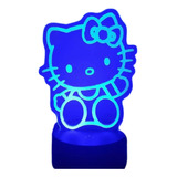 Lámpara Led Ilusión 3d Hello Kitty 7 Colores 