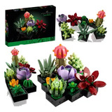 Set Plantas Artificiales Suculentas , Kit Ramo De Flores