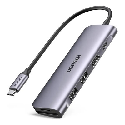 Adaptador Hub Usb-c A Hdmi 4k+2 Usb 3.0+sd\u002Ftf+cargador 100w | Meses sin interés