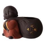 Vaso Decoração Cerâmica Monge Bebê Buda Baby Para Planta