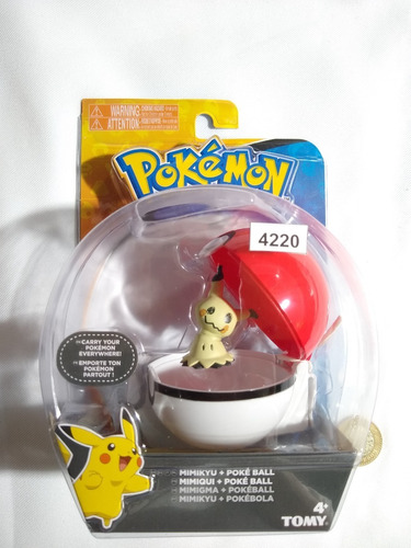 *** 4221. Pokemon Mimikyu + Pokeball *** Tomy.  Pokechay