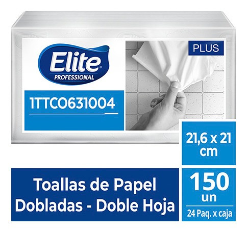 Toalla Elite Blanca De 150 Und X 24 Paquetes