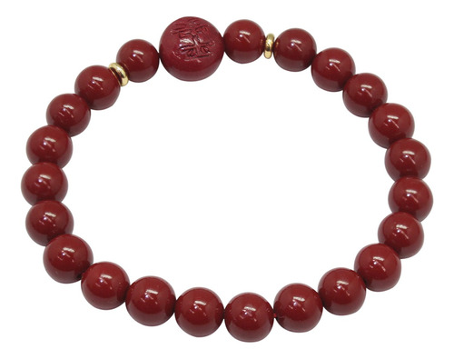 Pulsera Cinabrio Natural Para Hombre Y Mujer Feng Shui 2023