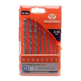 Set Mechas Widia 8pcs Pared Daewoo Kit Brocas Mampostería