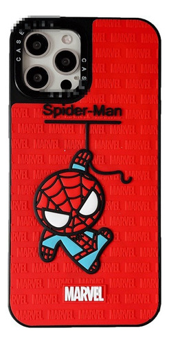 Funda De Silicona Para iPhone Con Diseño De Spiderman