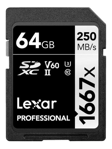 Tarjeta De Memoria Lexar Lsd64gcb-1667  Professional 1667x 64gb