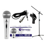 Kit Microfone Profissional Mdc201+pedestal Pmb+cachimbo+cabo