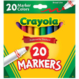 Marcadores Lavables De Línea Ancha Crayola, 20 Ct