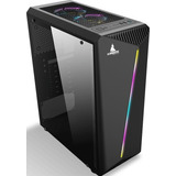 Chasis Gamer Iceberg Flux Tira Rgb + Ventilador 120mm Negro