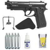 Pistola Airgun Co2 Nbb 4.5+ Esferas+5 Cilindros+coldre+alvoj