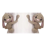 2 Prendedores Agarra Cortinas Coelhos Cutes Crochê Amigurumi