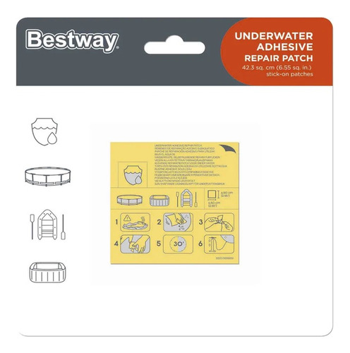 Kit De Reparación Bestway Parche Adhesivo Inflables Y Piscin