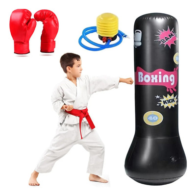160cm Saco Bolsa De Boxeo Inflable Con Guantes Para Niños | Meses sin interés