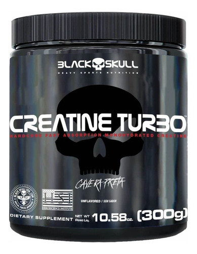 Creatine Turbo Black Skull 300g - Creatina Pura Original