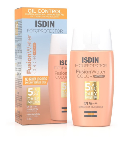 Fotoprotector Isdin Fps50+ Fusion Water Con Color Toque Seco