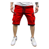 Pantalones Cortos Casual Hombre Bermuda Deportivos Bolsillos