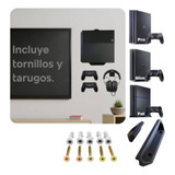 Kit Soporte Pared Ps4 Slim Fat Pro + Porta Auriculares