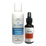 Kit Facial Gel Niacinamida, Colageno Y Serum Vitamina C, 