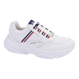 Tenis Casual Tommy Hill Blanco Para Mujer 0911