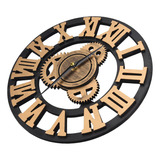 Reloj De Pared Grande De Madera Vintage Gear Clock Us Style