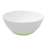Tazón Bowl De Porcelana Con Base De Silicón Color Verde 