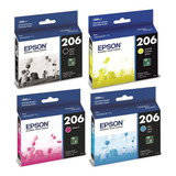 Cartucho Epson T206 Negro + Colores Combo Expression Xp-2101