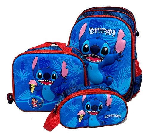 Kit Mochila Escolar Infantil Lilo & Stitch Volta As Aulas