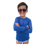 Roupa De Praia Menino Sunga Boxer Infantil E Camisa Puv50+