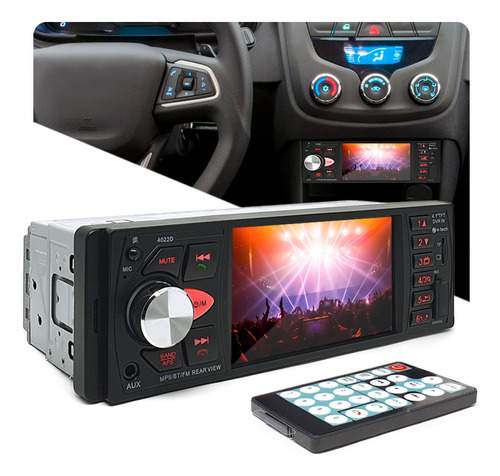 Central Multimídia 1din Mp5 Kadett Bluetooth Top Controle