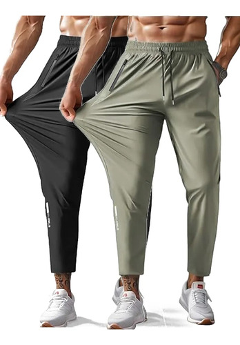 Pack 2 Pantalones Jogger Deportivo Slim Fit Súper Elástico | MercadoLibre