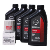 Aceite Sintético 5w30 Nissan Paquete De 4 Con Filtro Aceite