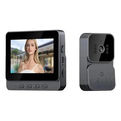 Timbre Inalámbrico Inteligente Con Cámara Pantalla Negro