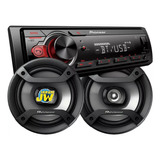 Combo Stereo Pioneer Mvh 215 Bt Usb + Pioneer 6 / 6.5 1634