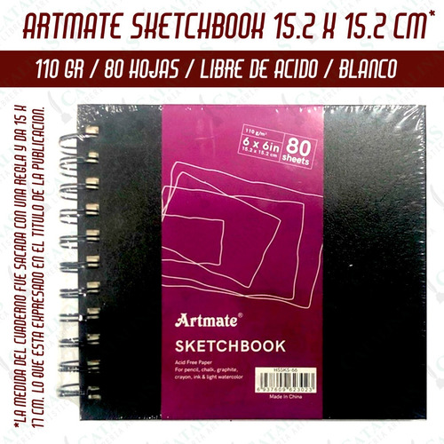 Art Book Artmate Apaisado T15x17cm 110g Anillado Microcentro