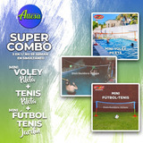 Voley Y Tenis Para Pileta + Fútbol-tenis Serabot 3 En 1