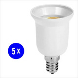 Pack De 5 Adaptadores Socket E14 A E27 Para Ampolletas Led