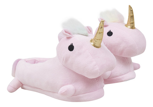 Pantufla Niña Unicornio I Rosado Corona