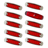 Plafon Lateral Camion  Peterbilt Fijo 12led Rojo 10pz 12/24v