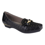 Mocasin Chalada Mujer Alpa-1 Negro Moda