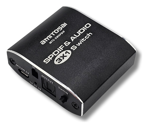 Switch Audio Digital Spdif Amitosai 3x1 Toslink Mts-swspdif