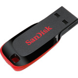 Pendrive Sandisk Cruzer Blade 16gb 2.0 Preto E Vermelho