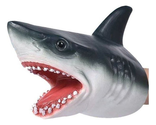 Kids Shark Puppet Role Play Toy, Soft Rubber 1